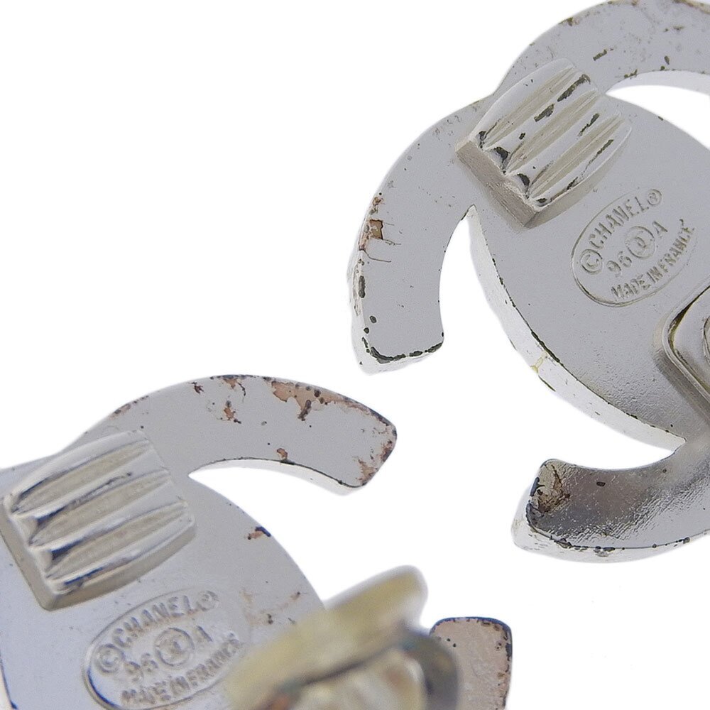 CHANEL Silver Logo Earrings - Picture 3 of 5